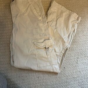 Woman’s Casual Cargo Cream Pants